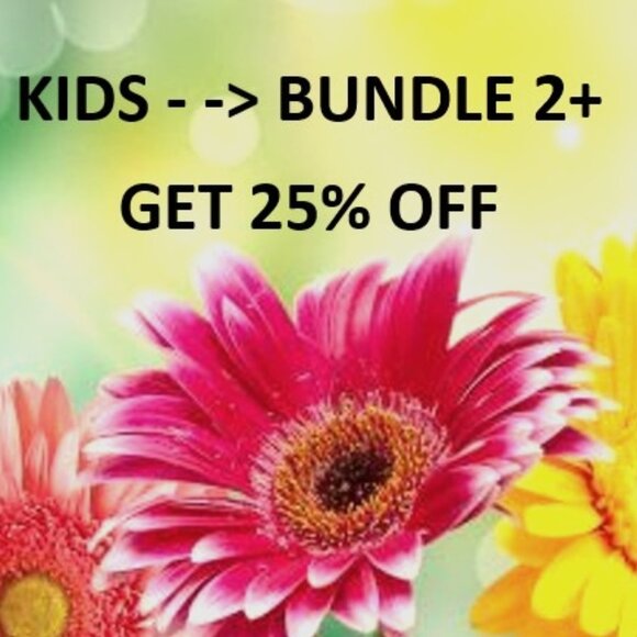 KIDS ITEMS -> BUNDLE 2 or MORE ITEMS & GET 25% DISCOUNT - Picture 1 of 1